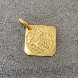 Gold Scorpio Zodiac Pendant